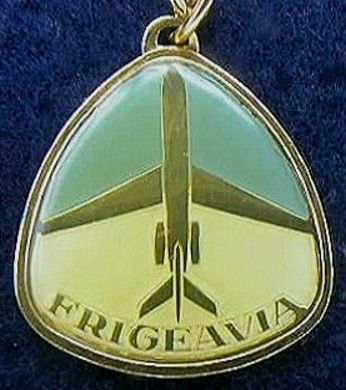 FRENCH KEYCHAIN ENAMEL FREVEAVIA AIRLINES PARIS  