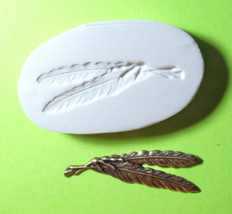 BIRD WING FEATHERS TALON ~ CNS polymer clay mold  