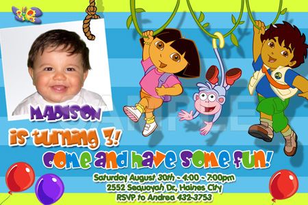   EXPLORER BIRTHDAY PARTY INVITATION 1ST CUSTOM FIRST DIEGO  15 DESIGNS