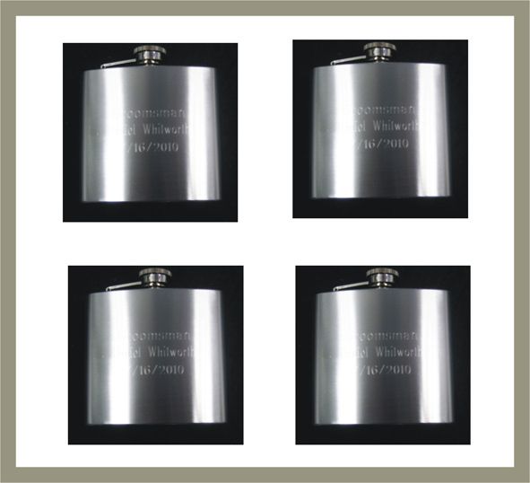 PERSONALIZED FLASKS WEDDING GROOMSMEN GIFTS ON SALE  