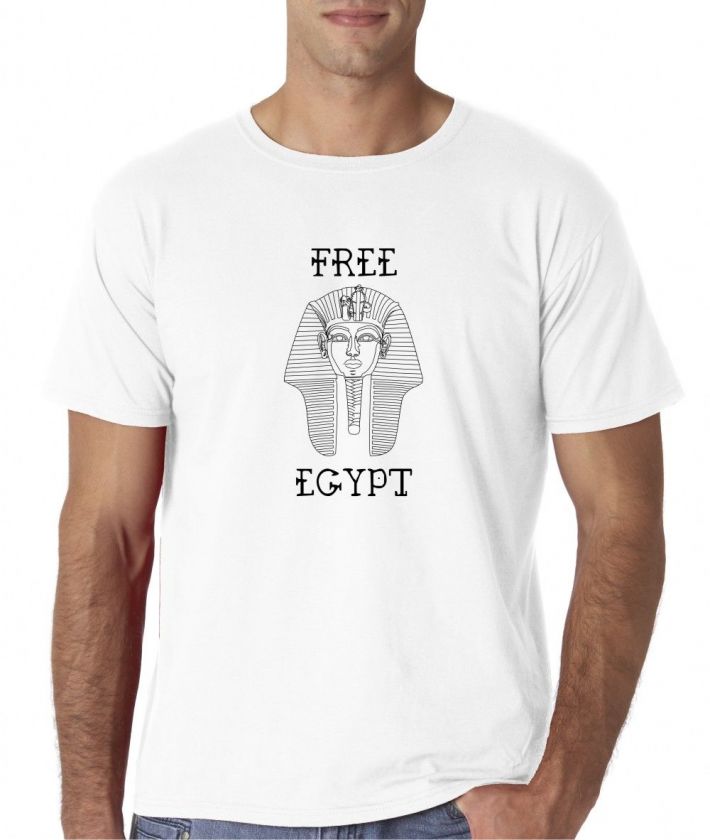 Mens Free Egypt Protest Pharaoh T Shirt Tee  