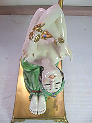 Rarest Mollica Brothers Deco Harem Girl Lamps Italy  