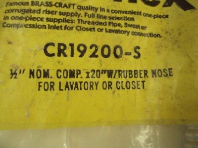 brass craft lavatory closet water supply line 12 20  