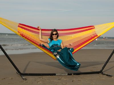 NEW NYLON Mayan Hammock From Yucatan UNIQUE Double  