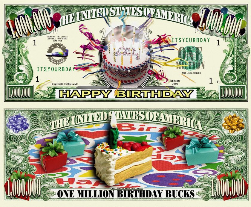 HAPPY BIRTHDAY DOLLAR BILL (25/$3.99)  