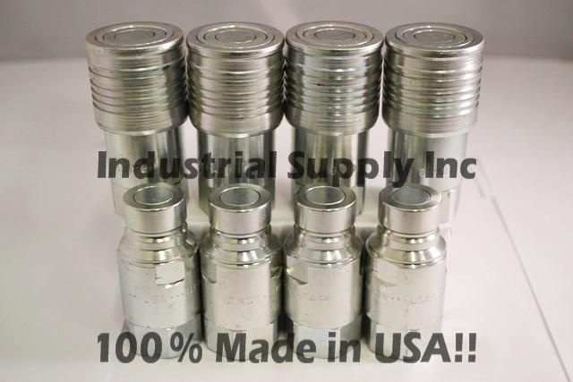 pk Set 1/2” NPT USA Bobcat/Skid Steer Flushface Coupler ISO16028 