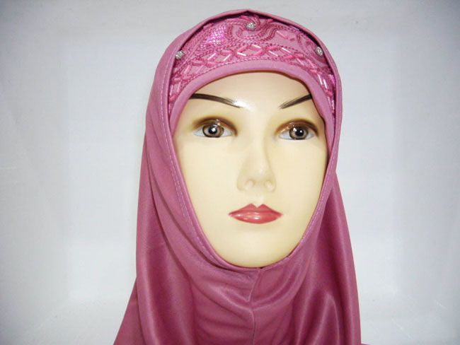 Pieces Al Amira Hijab Head Scarf & Saten Bone Pink  