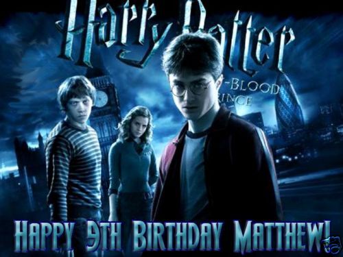 HARRY POTTER Edible Birthday CAKE Image Icing Topper B  