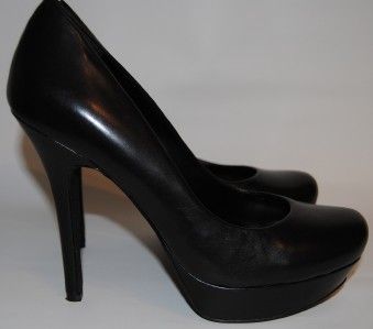 JESSICA SIMPSON Given Black Leather Platform High Heel Pump   Size 8 