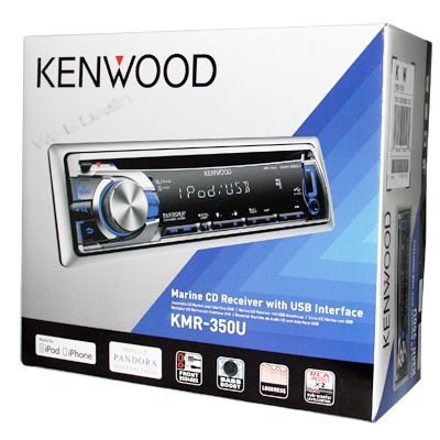 Kenwood KMR 350U Marine CD Receiver with Front USB and AUX In   Brand 