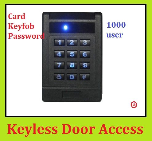  keyless Door access control System #4 RFID login RF card Keyfob Lock 