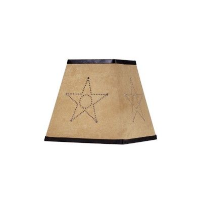 NEW Boys Cowboy Childrens Table Lamp Shade, Faux Suede Golden Beige 