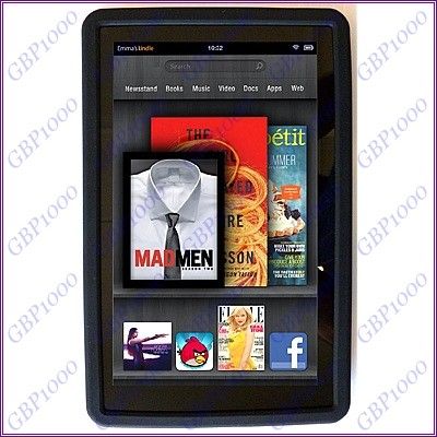 Black Silicone Case Gel Cover for  Kindle Fire 7 Tablet 3G Wifi