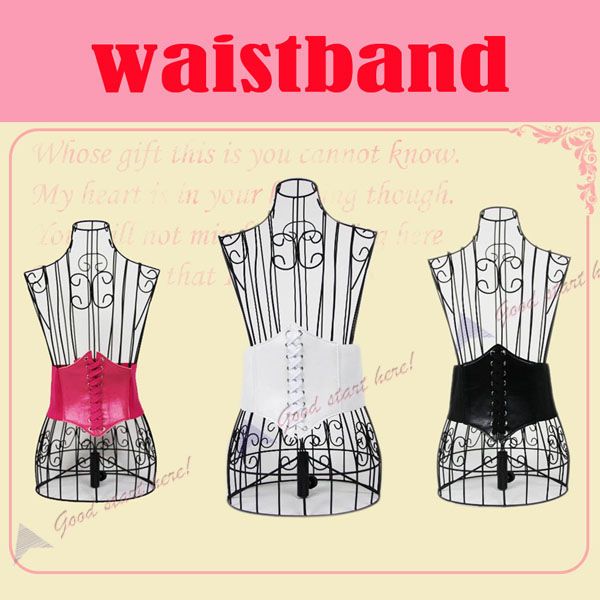 Fashion Women Wide Shoelace Type Elastic Stretch Corset Waistband 