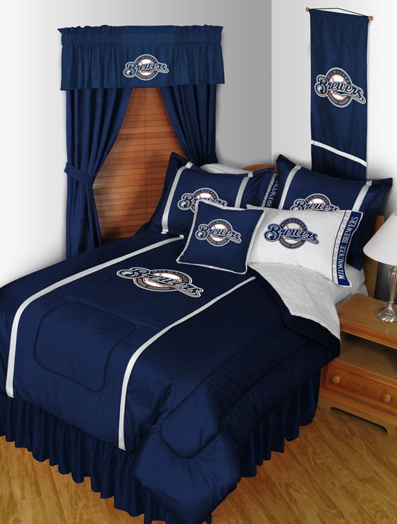 MILWAUKEE BREWERS TWIN * FULL * QUEEN * COMFORTER BEDROOM SET * FREE 