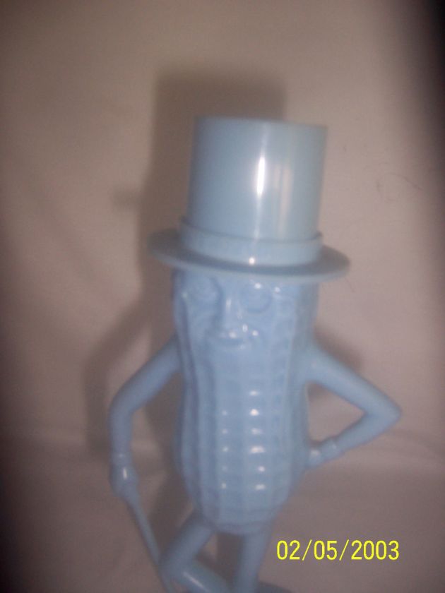 VINTAGE BLUE MR. PEANUT PLASTIC BANK  