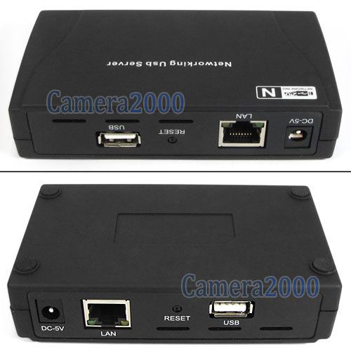 USB 4 Ports Print Network Server Printer Share Hub Win7  