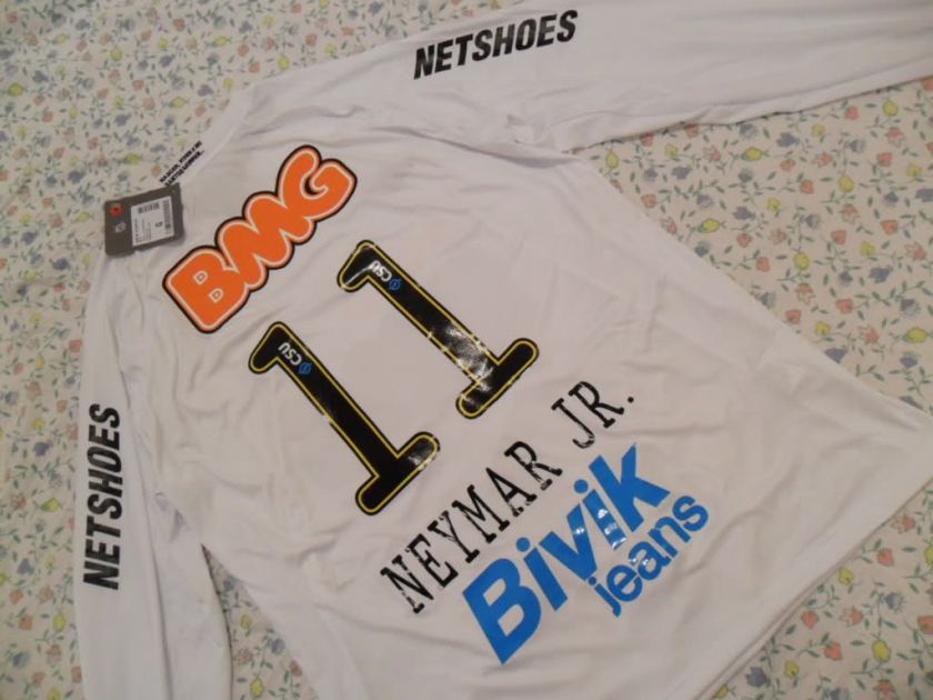 11/12 SANTOS NEYMAR JERSEY LONG SLEEVE ALL SPONSOR AUTHENTIC  