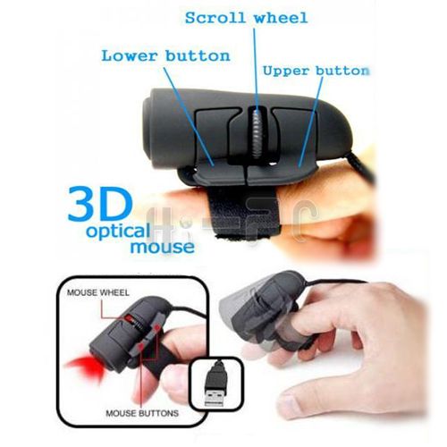 NEW Mini USB 3D Optical Finger Mouse Mice For Laptop PC  