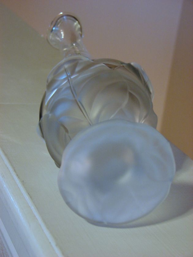 1960s Vintage Hand Made Viking Frosted Leaf Bud Vase  