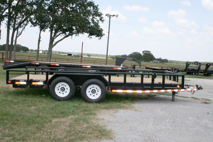 New 18 BumperPull Equipment Lowboy Trailer w/7K Axles  