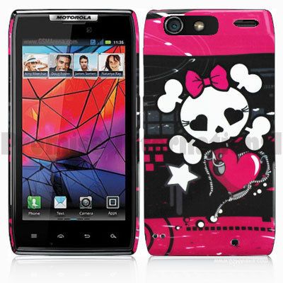   Pink Skull Hard Case Cover For Motorola Droid RAZR XT910 XT912  