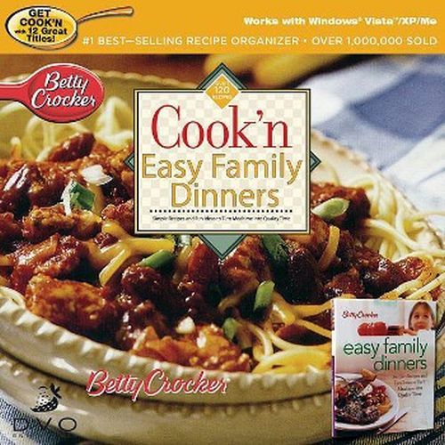   EASY FAMILY DINNERS Cookbook RECIPES New PC XP Vista Win 7  
