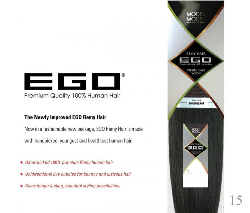   Model EGO 100% Virgin Yaky Remy Human Hair Weaving 10”, 14”, & 16