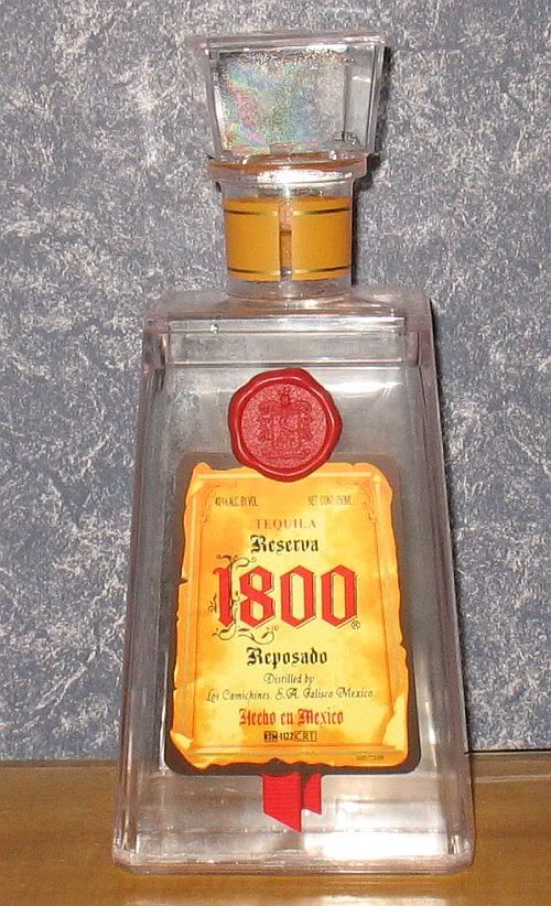 tequila reserva 1800 reposado divided plastic bottle not quite sure 