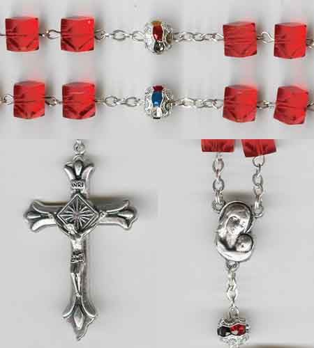   approx 20, crucifix length 1 3/4. Rosary shipped with velour pouch