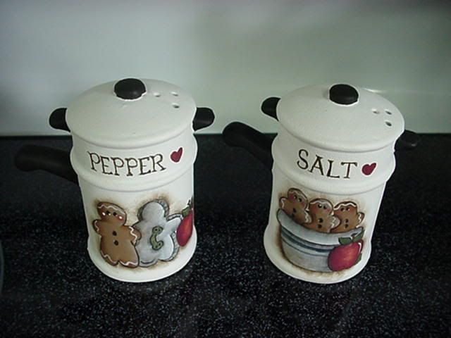 HP~Gingerbread~COFFEE POT~Salt & Pepper Shakers  