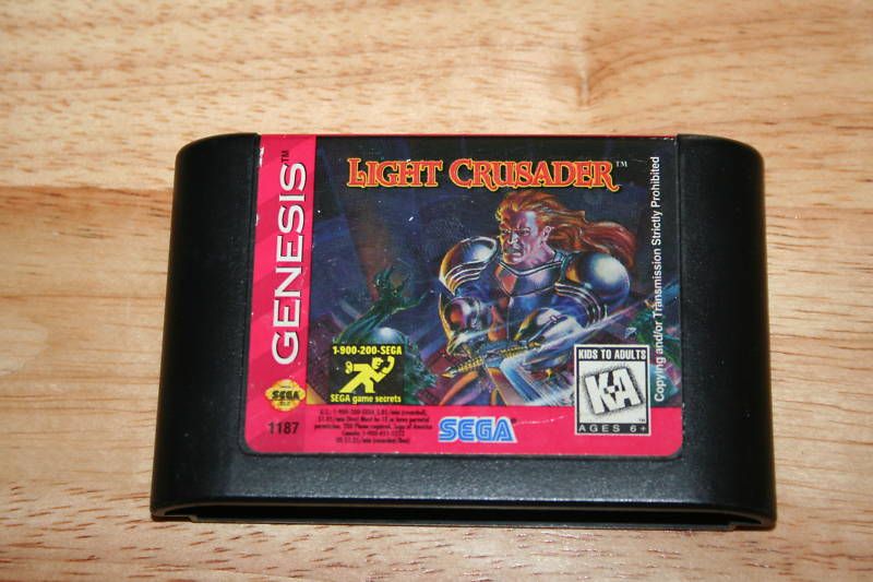 Light Crusader (Sega Genesis, 1995)   works well 010086011876  