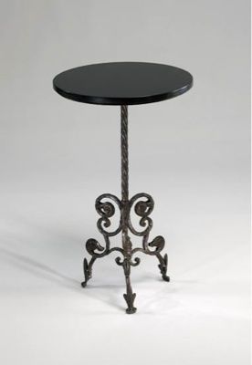 Granite and Iron Side Table   