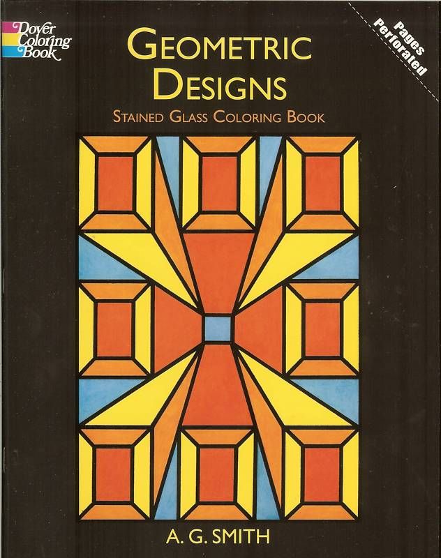 Geometric Designs Stained Glass Coloring Book 9780486408088  