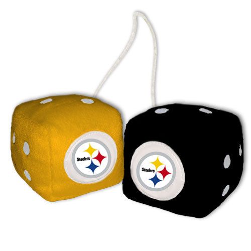 PITTSBURGH STEELERS CAR BEDROOM FUZZY DICE  