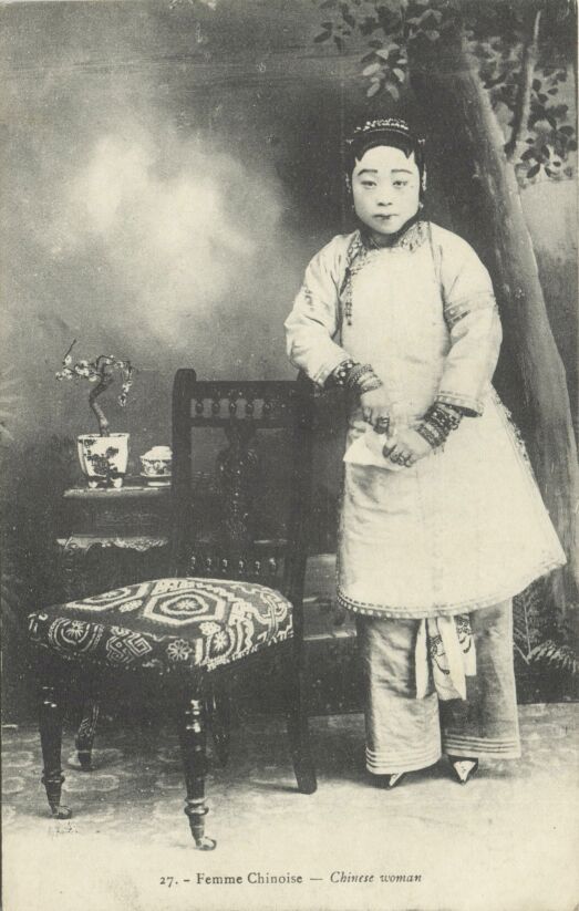 china, Native Chinese Lady Small Bound Feet (ca. 1899)  