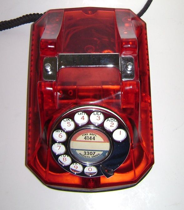 Beautiful and Unique Red Translucent AE 40 Desk Telephone  