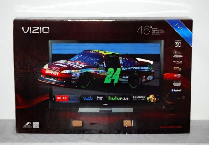 VIZIO 46 M3D460SR 240Hz 3D 1080P LED BUILT IN WIFI HDTV w/ 4 FREE 3D 