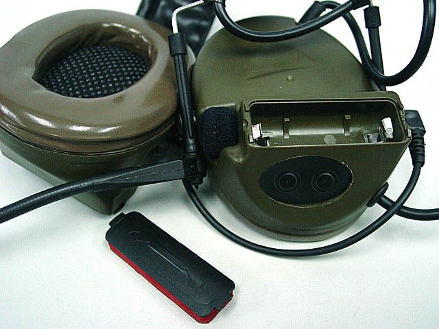 Airsoft Tactical Headset OD for ICOM PTT 2 Pin Radio  