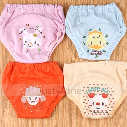 4x Baby Girl Cute 4 layers Waterproof Training Pants  