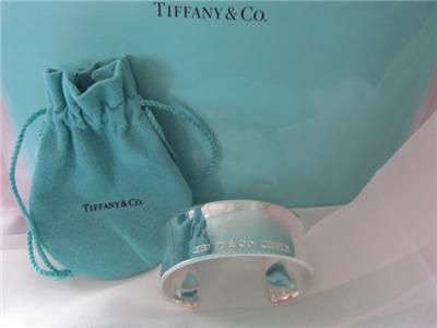 Tiffany & Co.1837 Wide Cuff Sterling Silver Bracelet Lg  